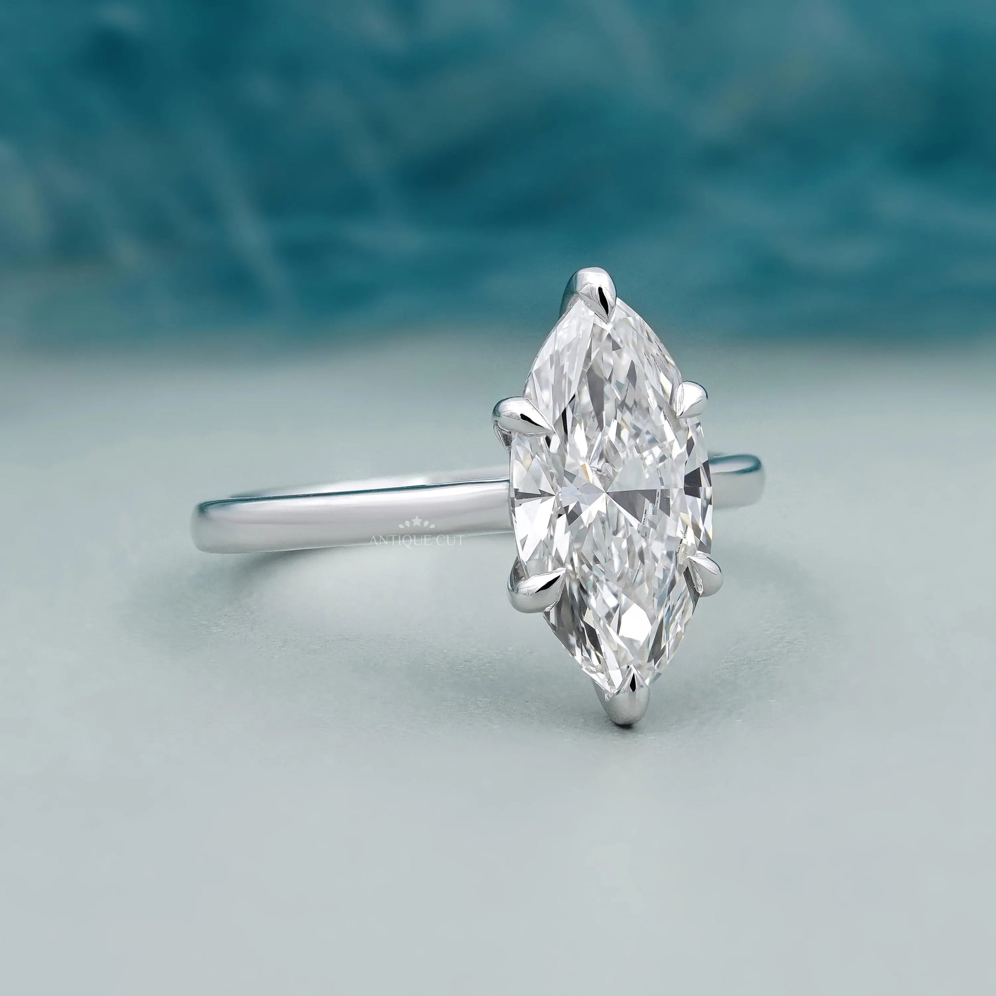 2.50ct Marquise Solitaire Ring | Lab Diamond IGI Certified | Marquise Cut Engagement Ring