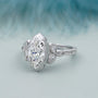 IGI Certified marquise lab grown diamond engagement ring