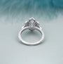 Vintage style marquise diamond bridal ring design