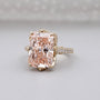 Yellow gold pink radiant diamond engagement ring hidden stone