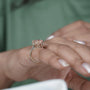Sophisticated pink radiant diamond ring IGI certified