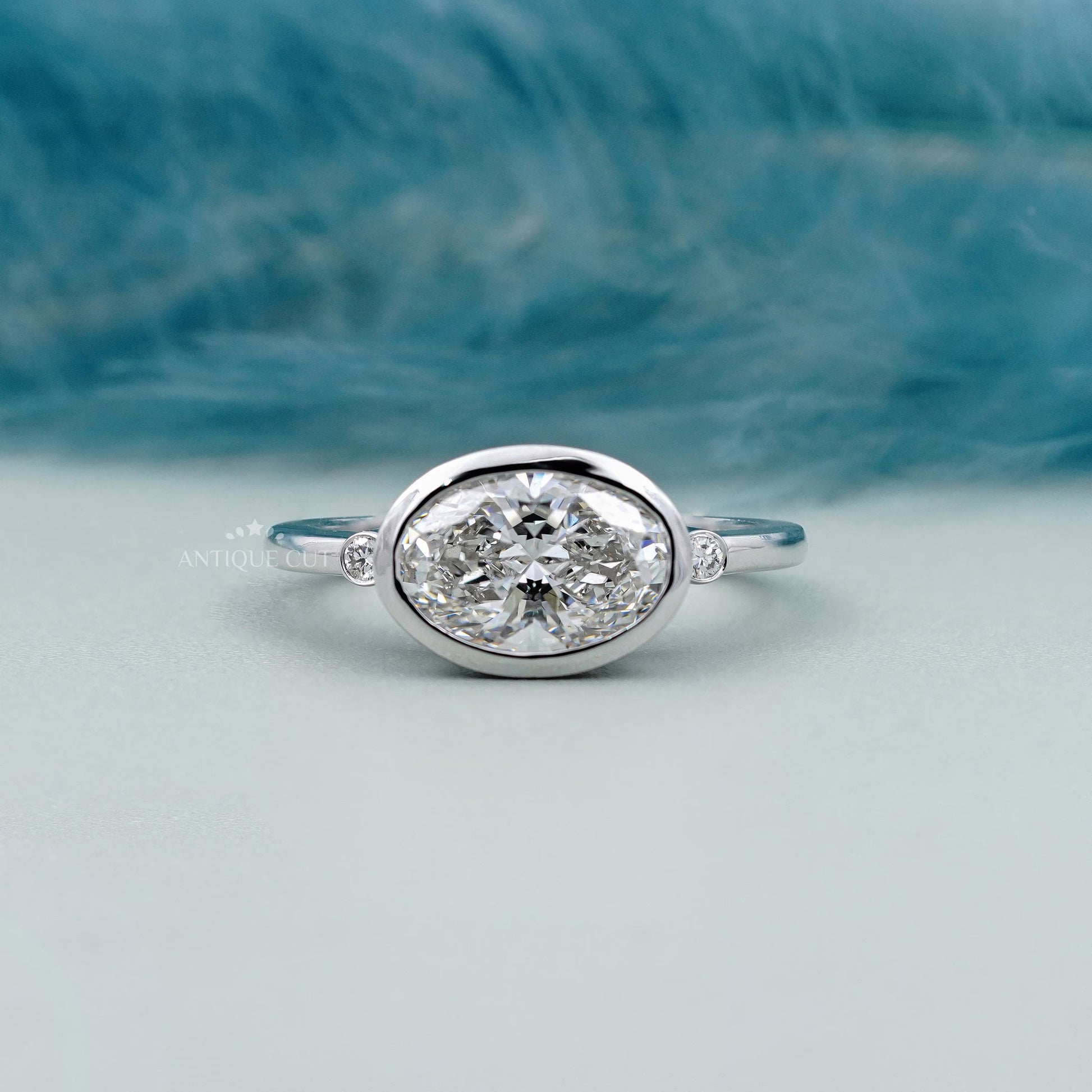 Oval Cut Lab Grown Diamond Engagement Ring