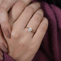 Lab grown cushion diamond ring for ethical engagement