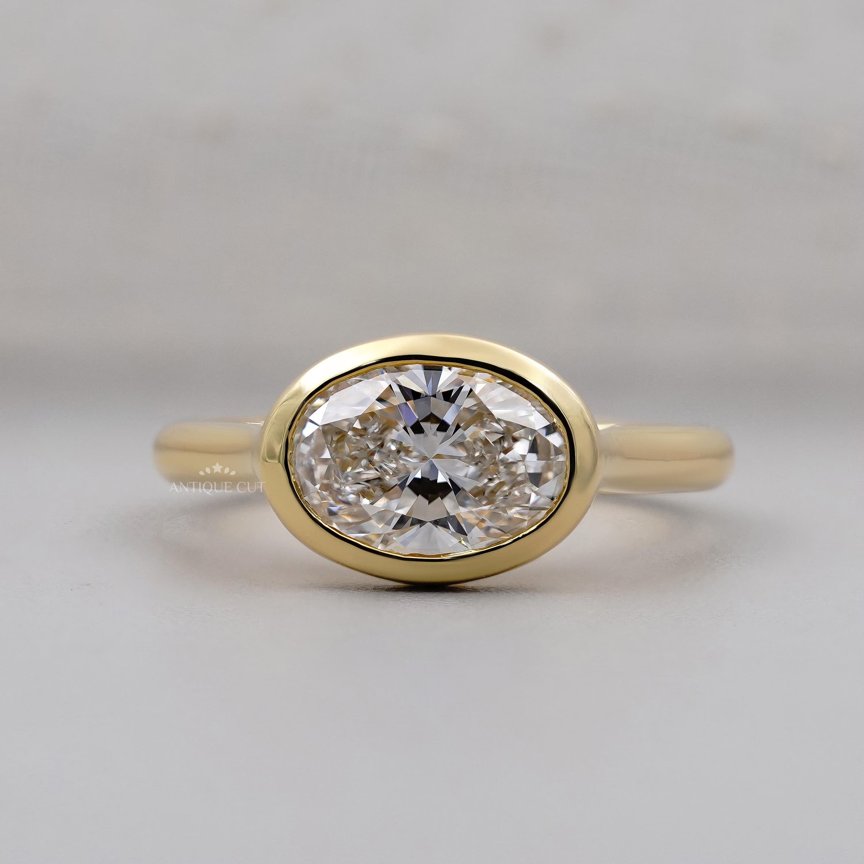 Oval Cut Lab Grown Diamond Engagement Ring 