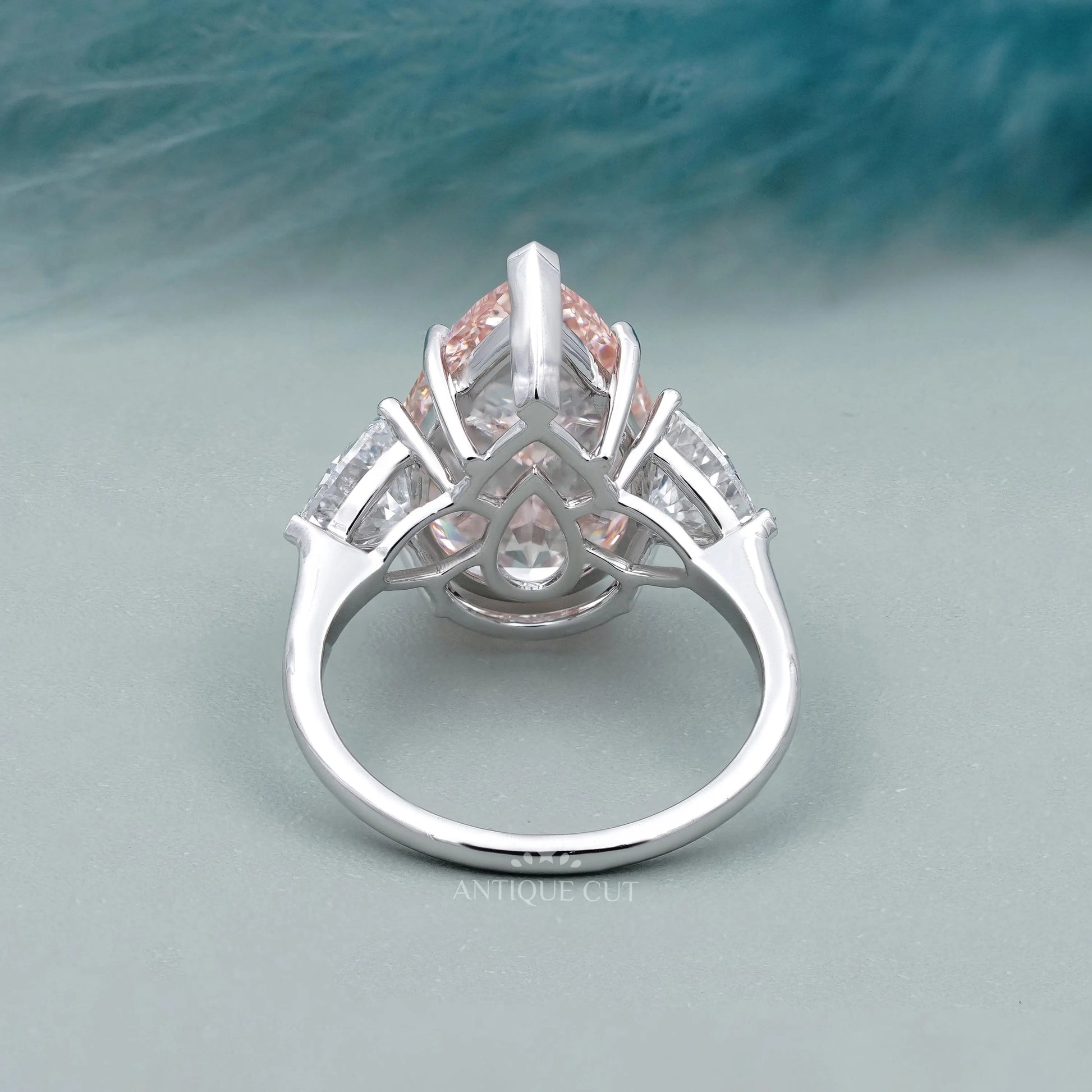 Pear Cut Lab Grown Diamond Engagement Ring