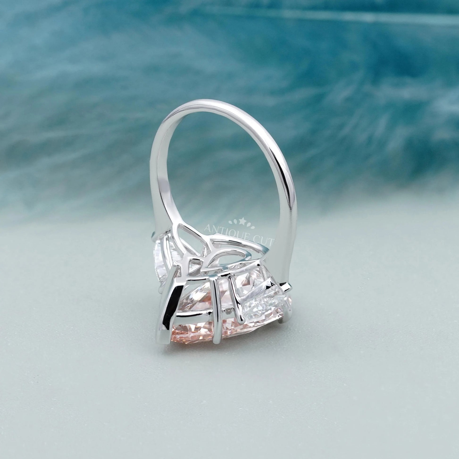 Pear Cut Lab Grown Diamond Engagement Ring