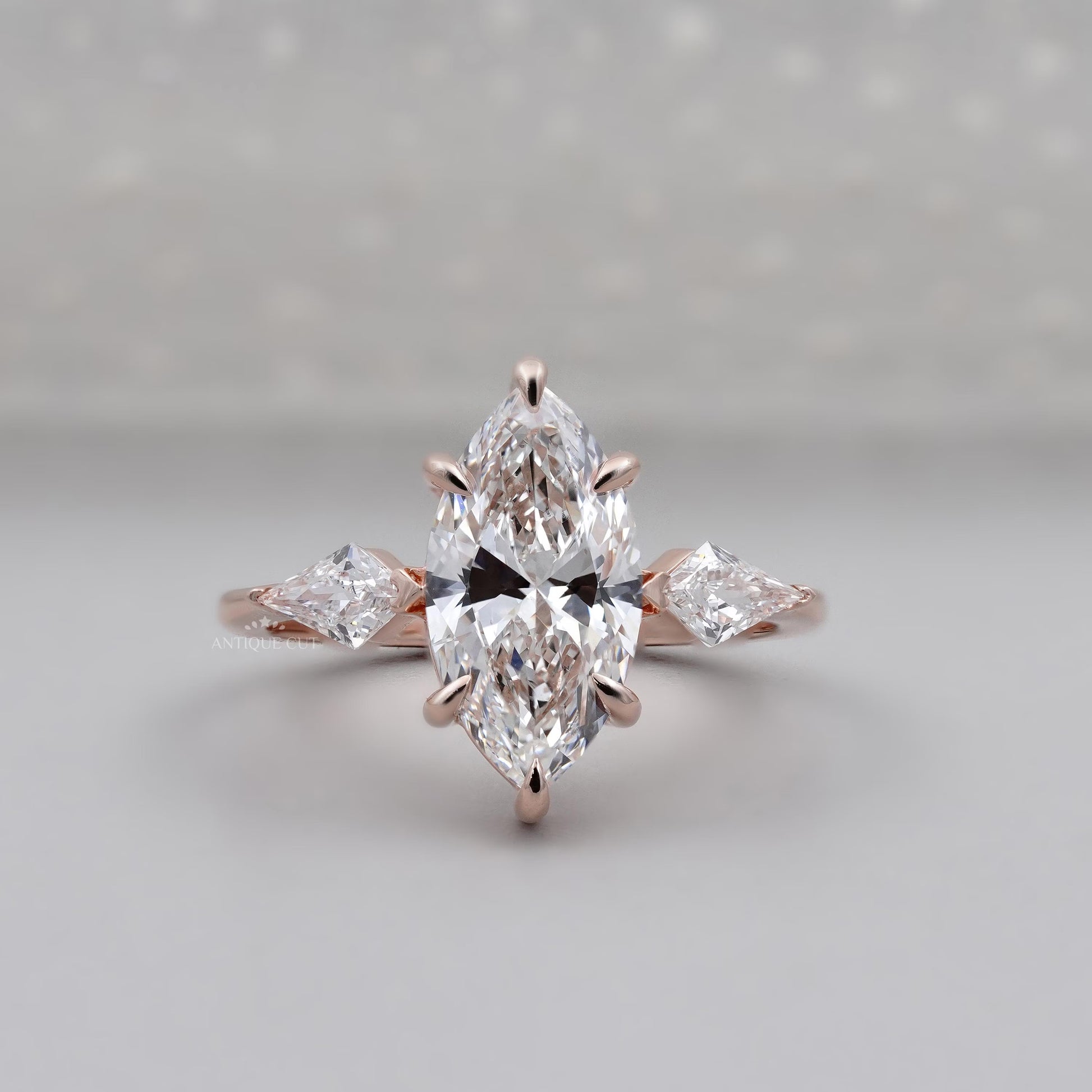  Marquise Cut Lab Grown Diamond Engagement Ring
