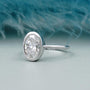 Diamond ring on a light blue background

