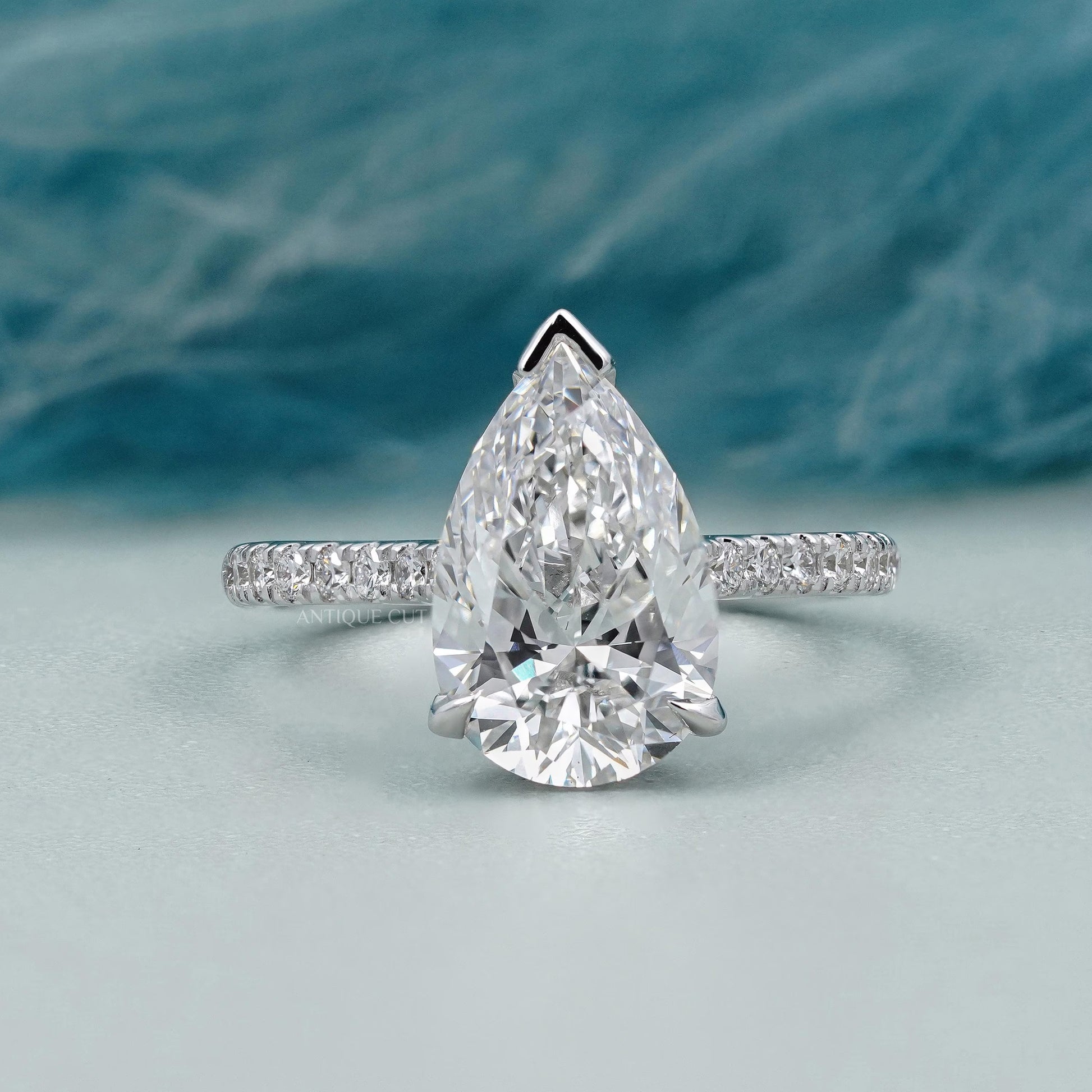 Pear Cut Diamond Engagement Ring