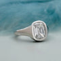 Bezel set old mine cushion engagement ring IGI certified