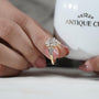 Pear diamond engagement ring close-up