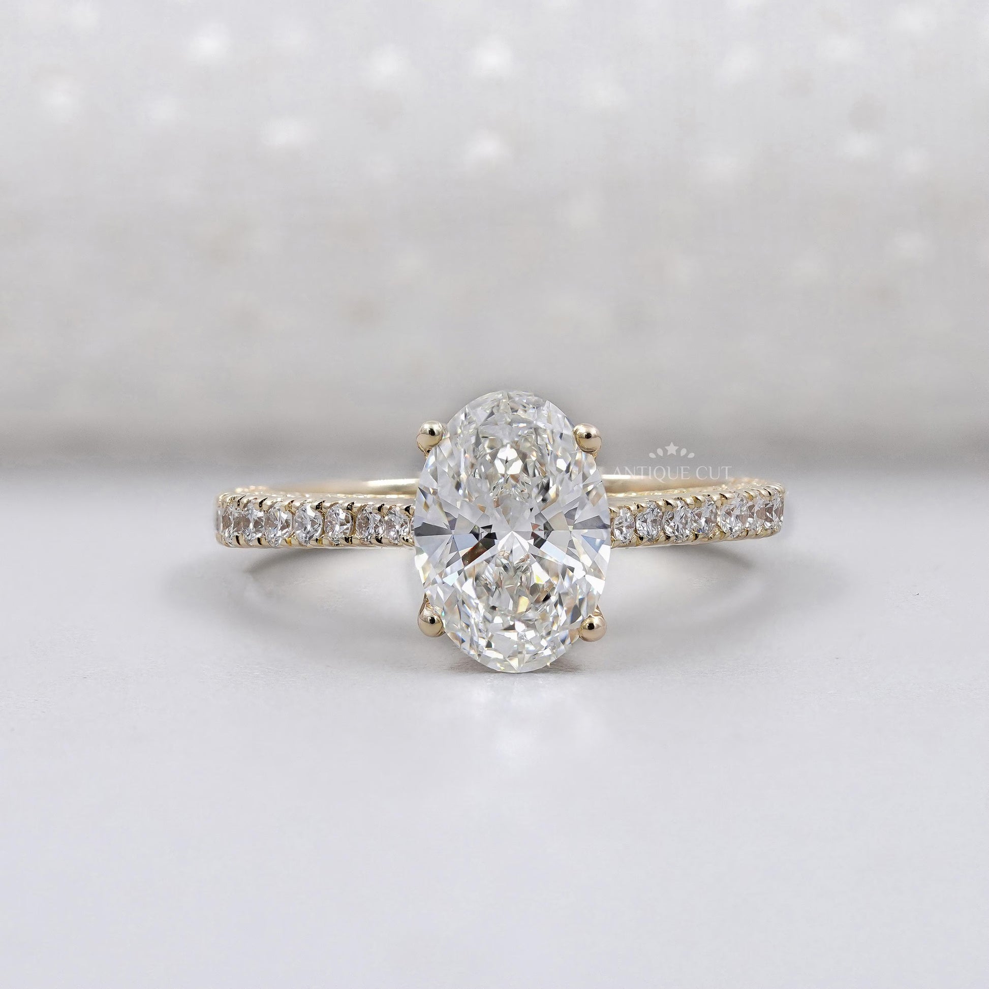 Oval Cut Lab Grown Diamond Engagement Ring 