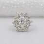Oval Cut Lab Grown Diamond Halo Engagement Ring