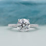 Round cut diamond engagement ring in white gold