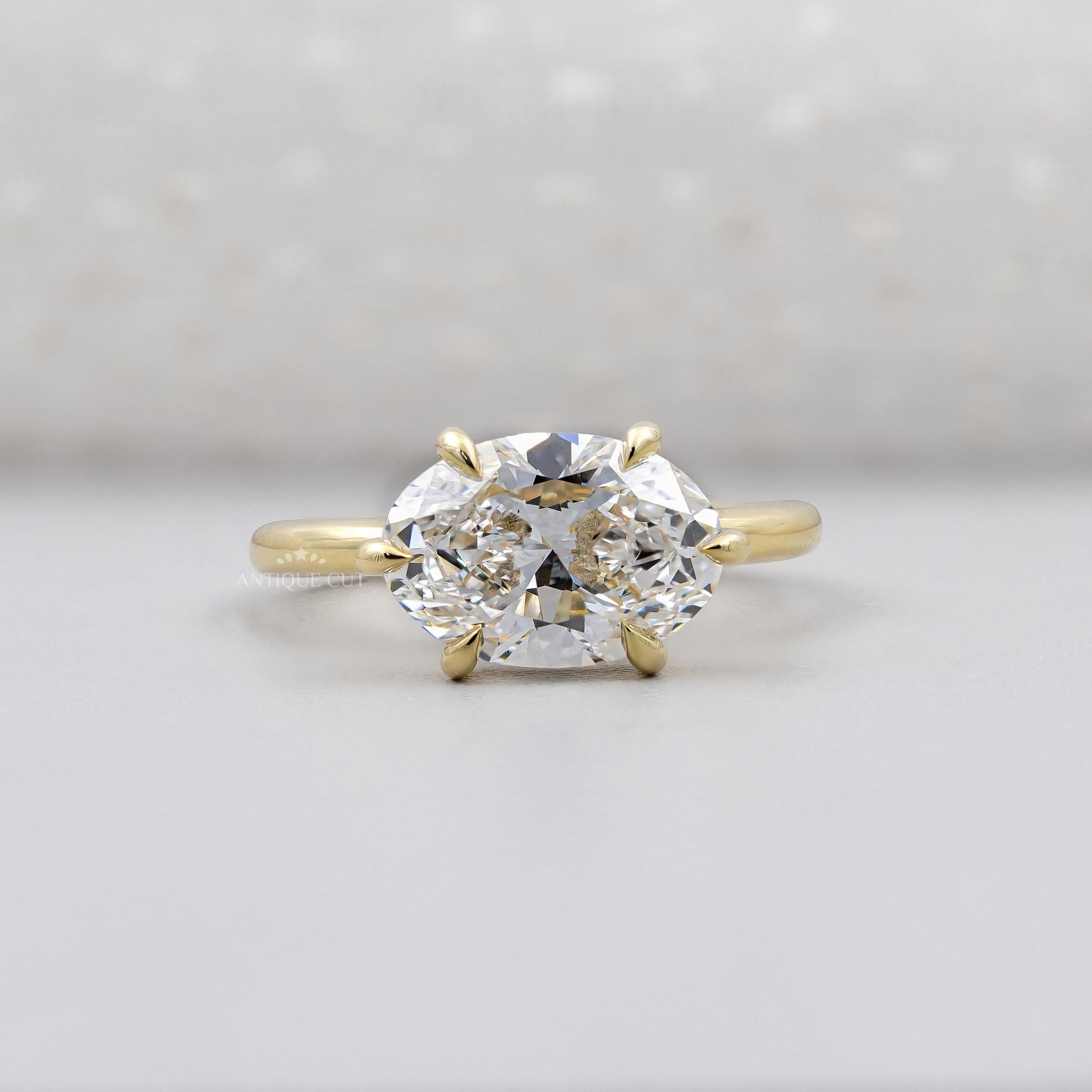 Oval Cut Lab Grown Diamond Engagement Ring