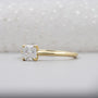 Antiquecut cushion cut diamond ring with unique hidden detail
