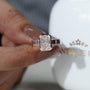 Ring with small accent round and  Baguette diamonds
