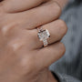 Rose gold 3 carat radiant cut diamond ring
