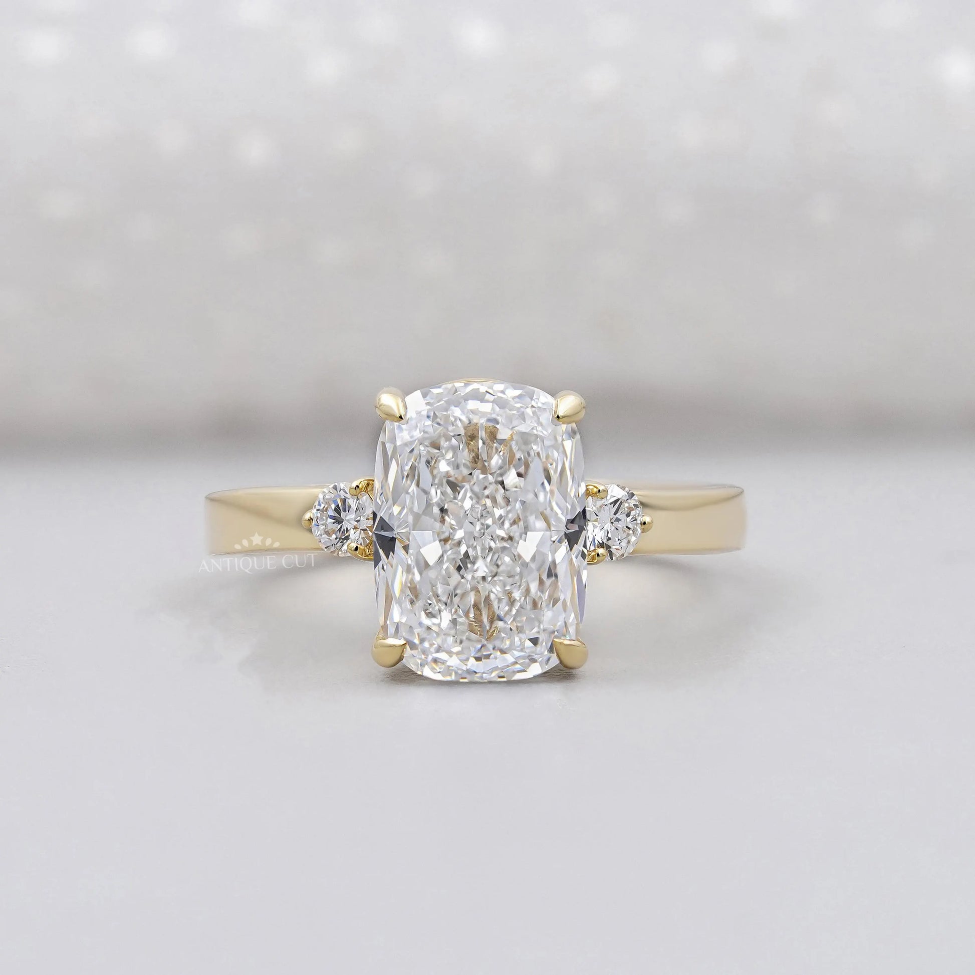 Cushion Cut Lab Grown Diamond Engagement Ring 