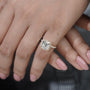 Diamond ring on a finger