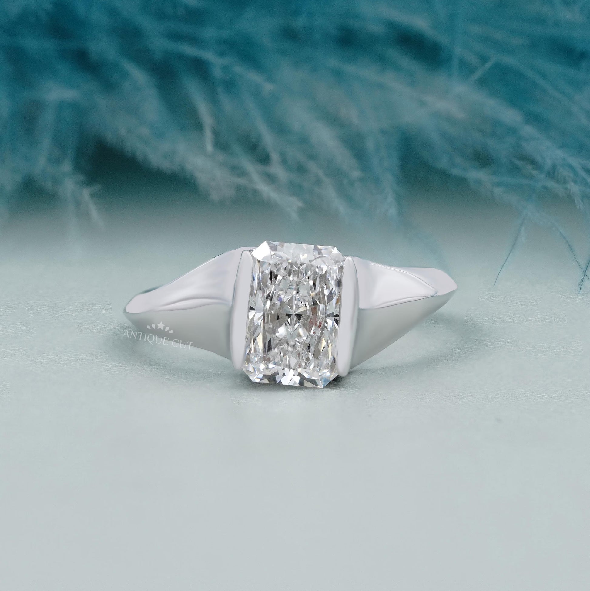 Radiant Cut Lab Grown Diamond Engagement Ring 