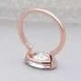Antiquecut east west oval engagement ring