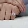 3.00TCW Oval Diamond Half Bezel Set Rose Gold Engagement Ring