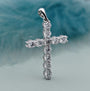 Lab grown diamond cross necklace with IGI certification