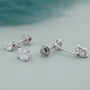 Lab grown oval diamond earrings