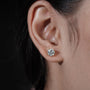 Round lab grown diamond earrings