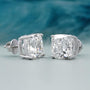 Lab grown cushion diamond stud earrings