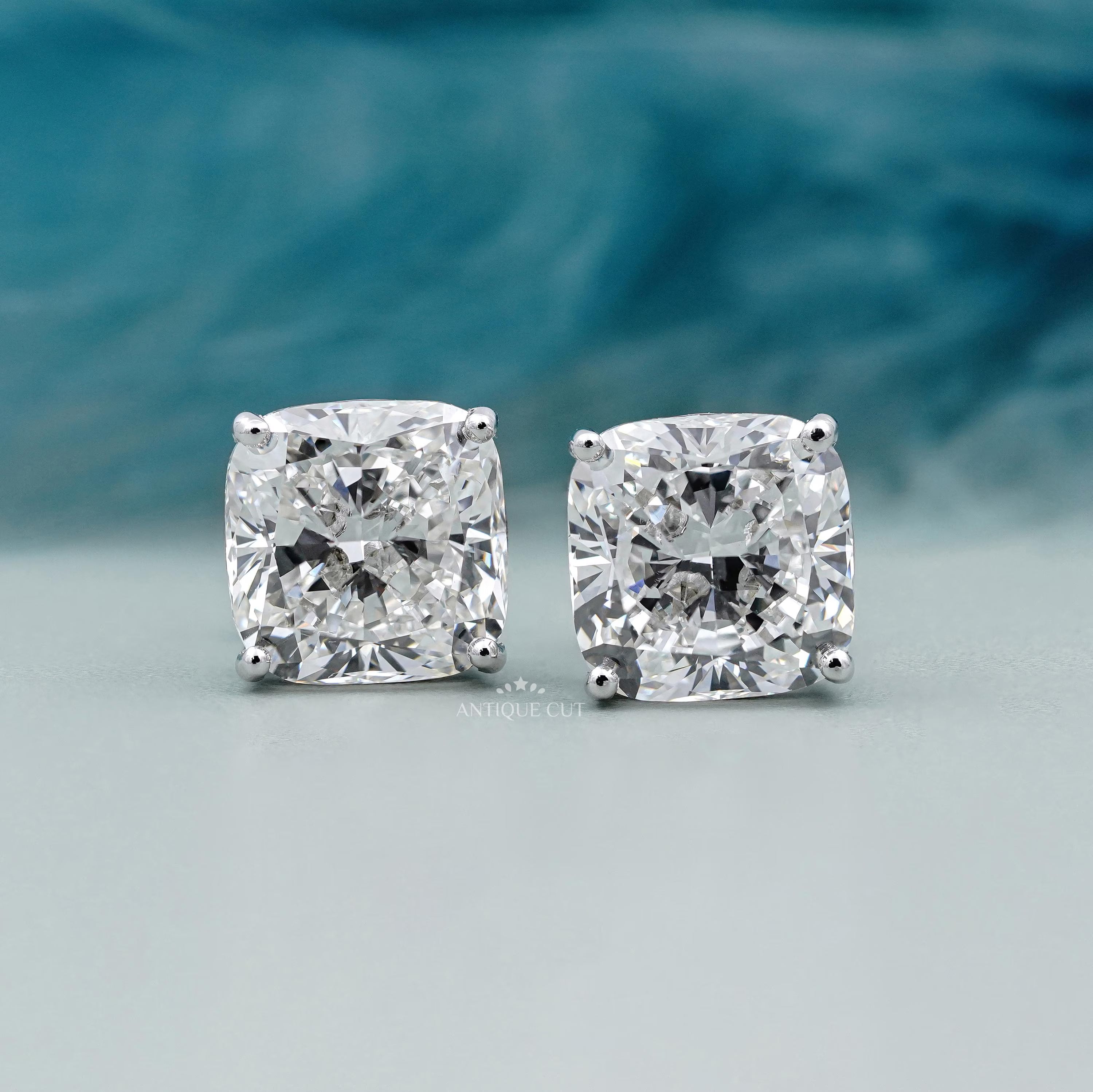 Cushion Cut Lab-Grown Diamond Stud Earrings