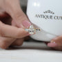 Luxury three stone pear lab grown diamond ring