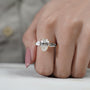 Yellow gold pear diamond ring side view