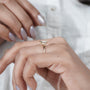 Luxury yellow gold emerald solitaire diamond ring
