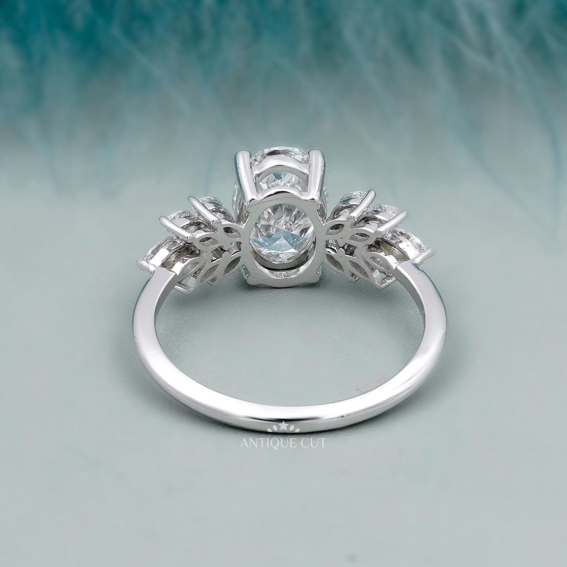 IGI Certified oval cut diamond engagement ring