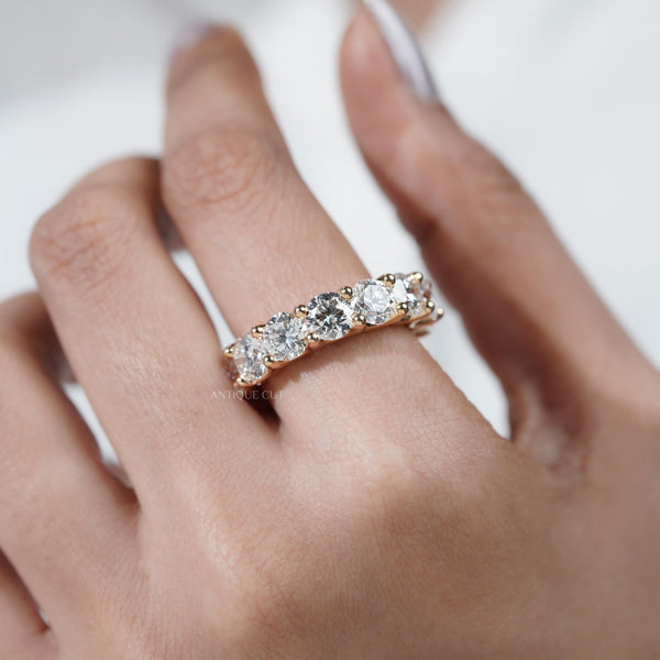 10.70TCW Round Cut Diamond Eternity Band | Wedding Ring | Lab Grown Diamond Ring IGI Certified D-E-F VVS-VS.