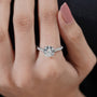 Classic round cut engagement ring in white gold