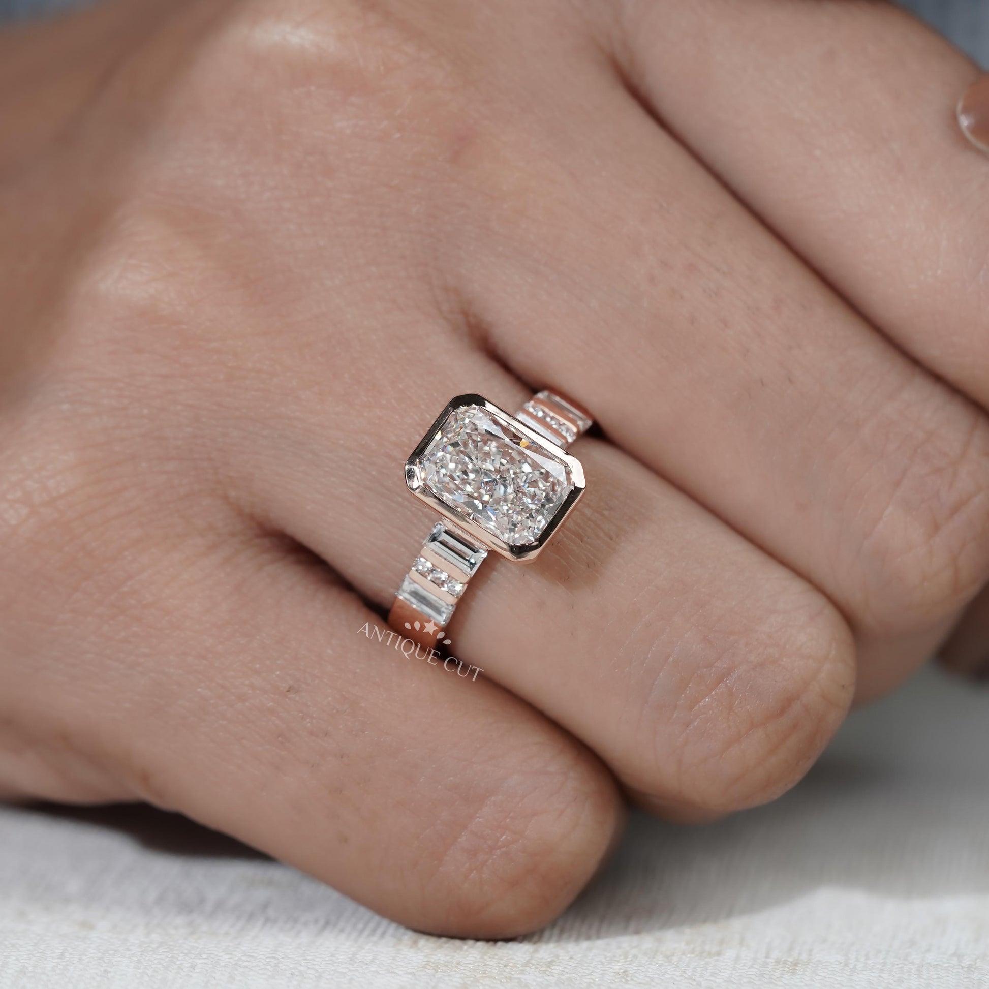 An custom antiquecut engagement ring style