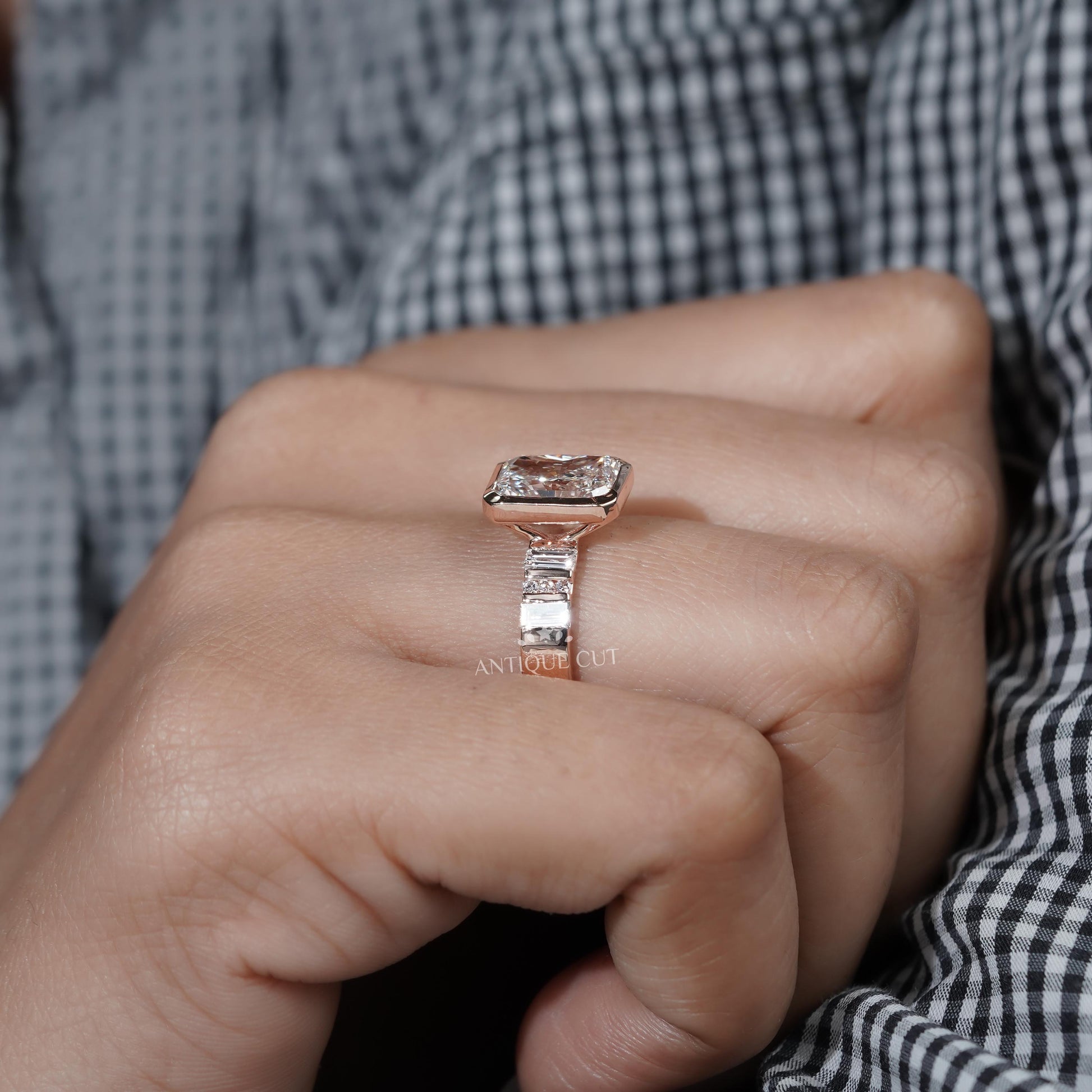 A side stone engagement ring design