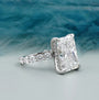 Radiant Cut Hidden Halo Diamond Engagement Ring