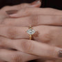 IGI Certified lab grown diamond vintage inspired ring