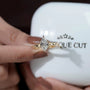 Unique hexagon cut diamond solitaire ring design
