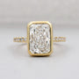 Radiant Cut Diamond Engagement Ring | Bezel Set