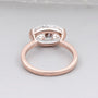 3.00TCW Oval Diamond Half Bezel Set Rose Gold Engagement Ring