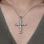 Diamond cross jewelry gift for women