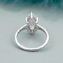 Vintage marquise engagement ring with hidden halo