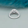 Elegant white gold round cut diamond ring