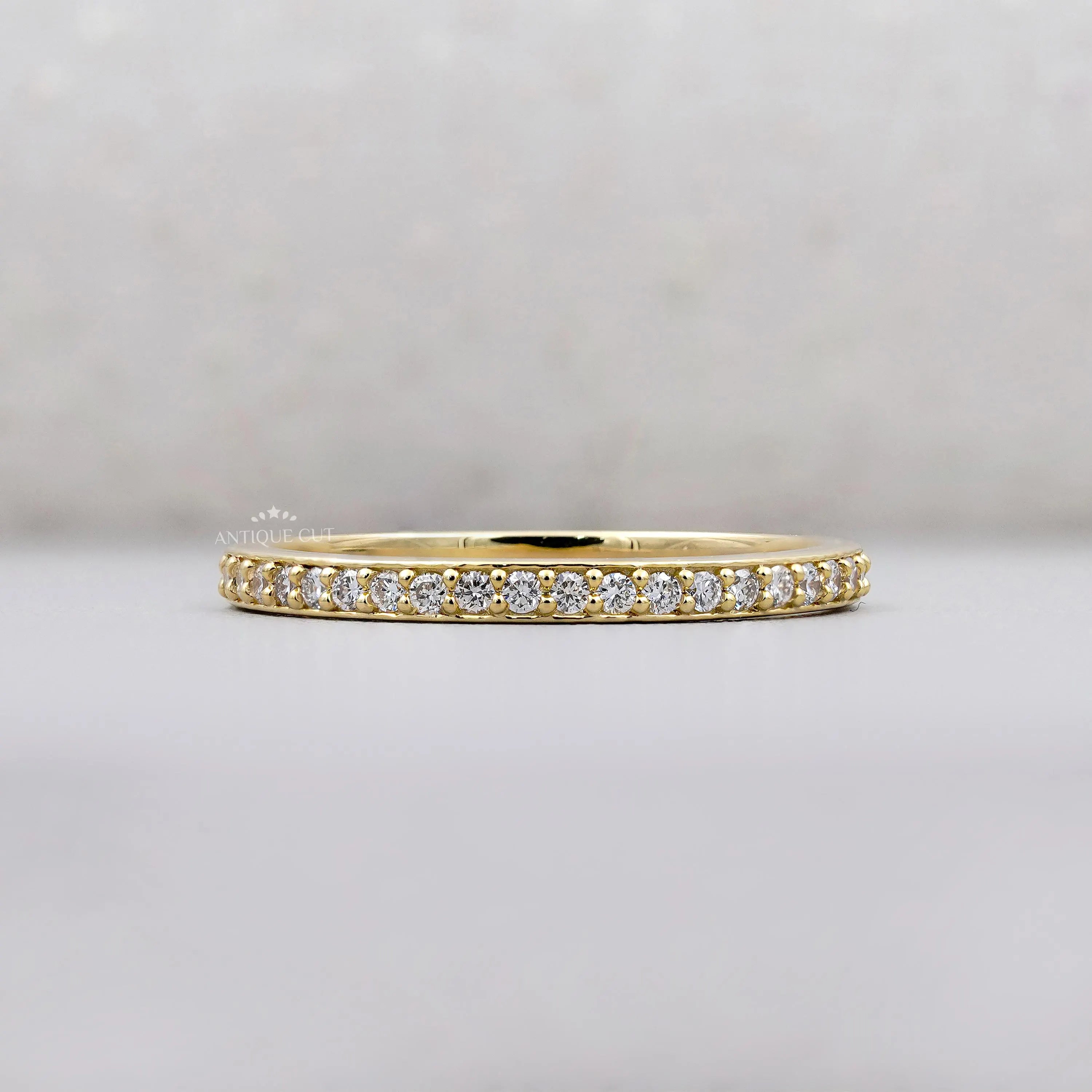 Round Half Eternity Diamond Band