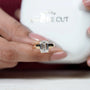 Classic emerald cut 4 prong diamond ring